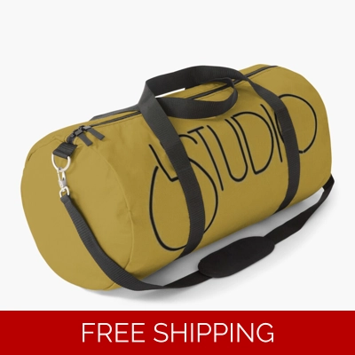 Le Studio Duffle Bag Gold Black Logo